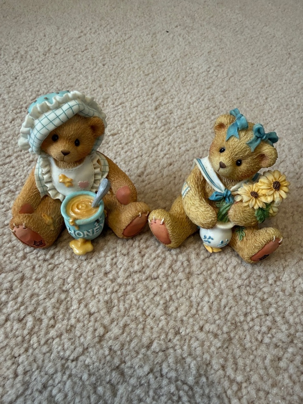 Cherished Teddies KARA and SUSAN Ceramic Bear Figurines Set